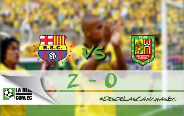 Barcelona gana 2 a 0 a Deportivo Cuenca en Guayaquil