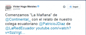 Tweet Victor Morales