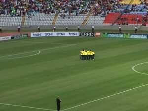 Ecuador en la cancha vs Venezuela