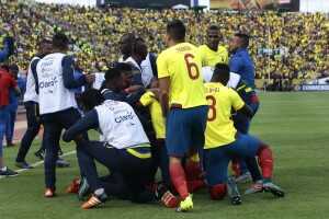 Festejo gol Ecuador