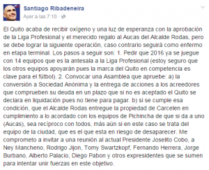 Santiago Ribadeneira Facebook