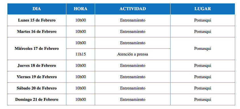 Cronograma LIGA