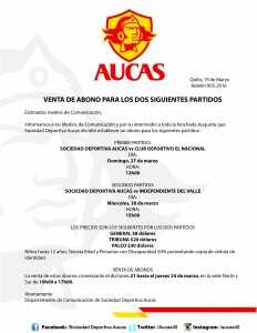 Boletin Aucas Abono