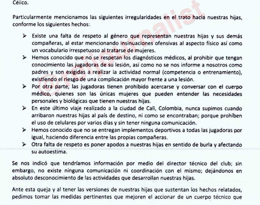Padres exigen a la FEF investigación en selección femenina