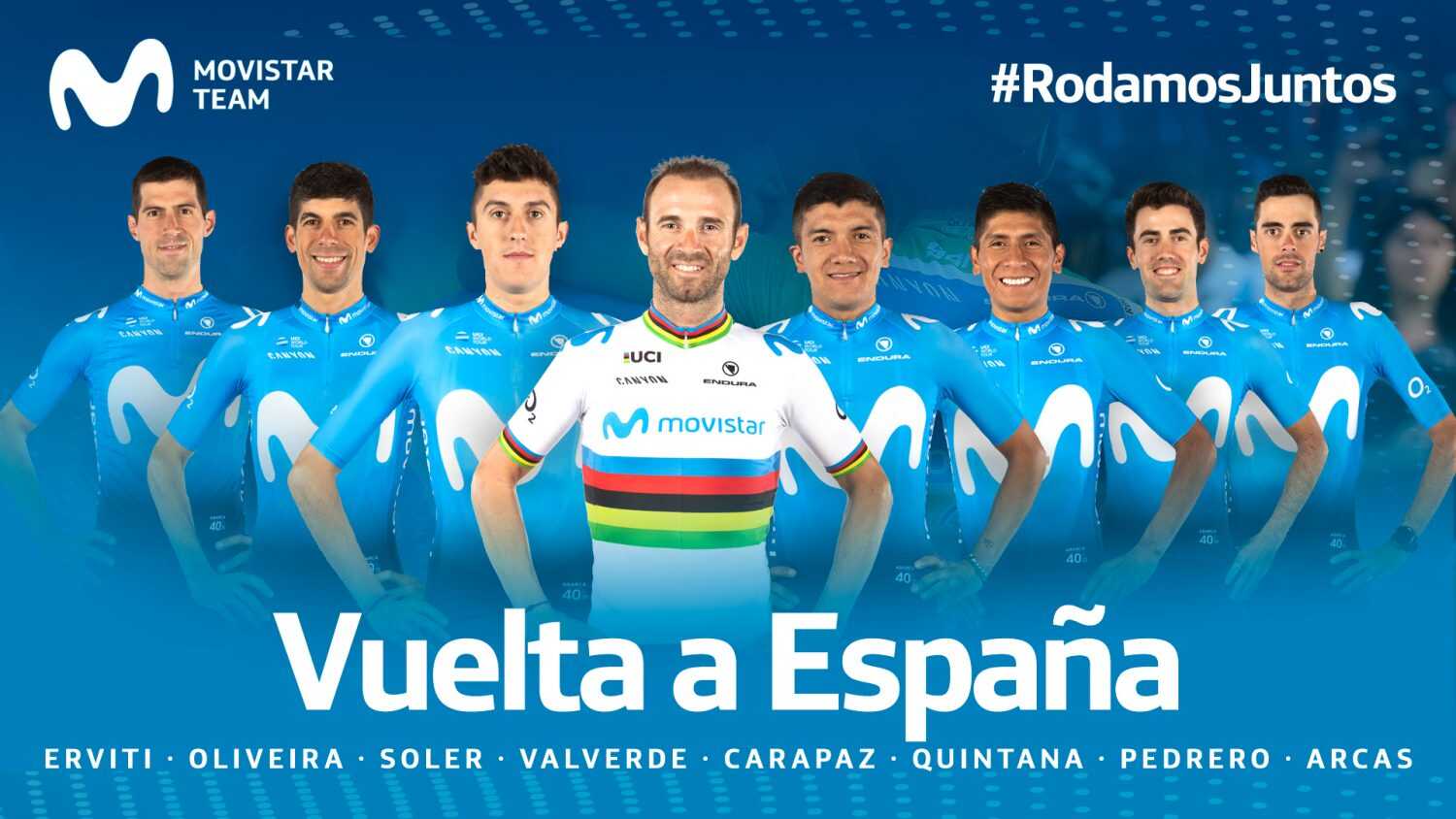 Carapaz, Quintana y Valverde liderarán el Team Movistar en la Vuelta a España