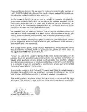 ¡Venezuela se queda sin DT! Rafael Dudamel renunció a tres meses del arranque de Eliminatorias