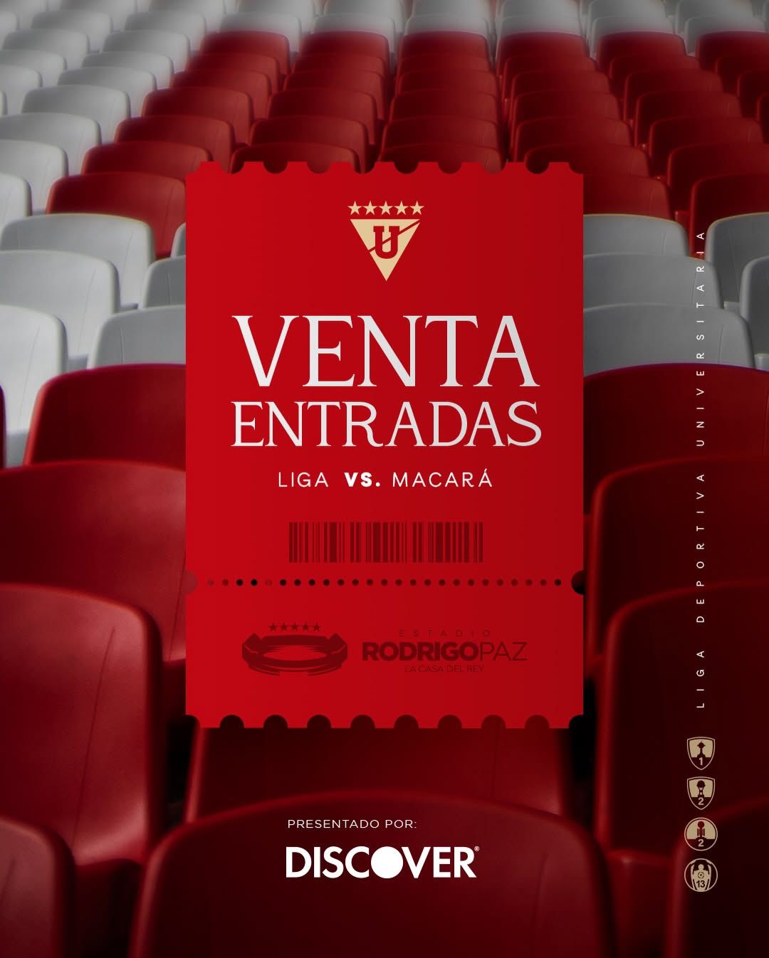 Venta de entradas disponibles para el partido entre Liga vs Macará