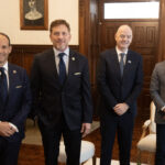 Reunión en Carondelet: Daniel Noboa recibe a Infantino, Domínguez y Egas