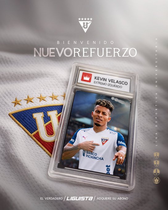 Kevin Velasco es nuevo refuerzo de Liga Deportiva Universitaria