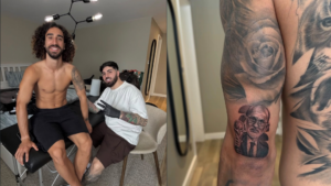 ¡Promesa cumplida! Marc Cucurella se tatuó el rostro de Luis de la Fuente