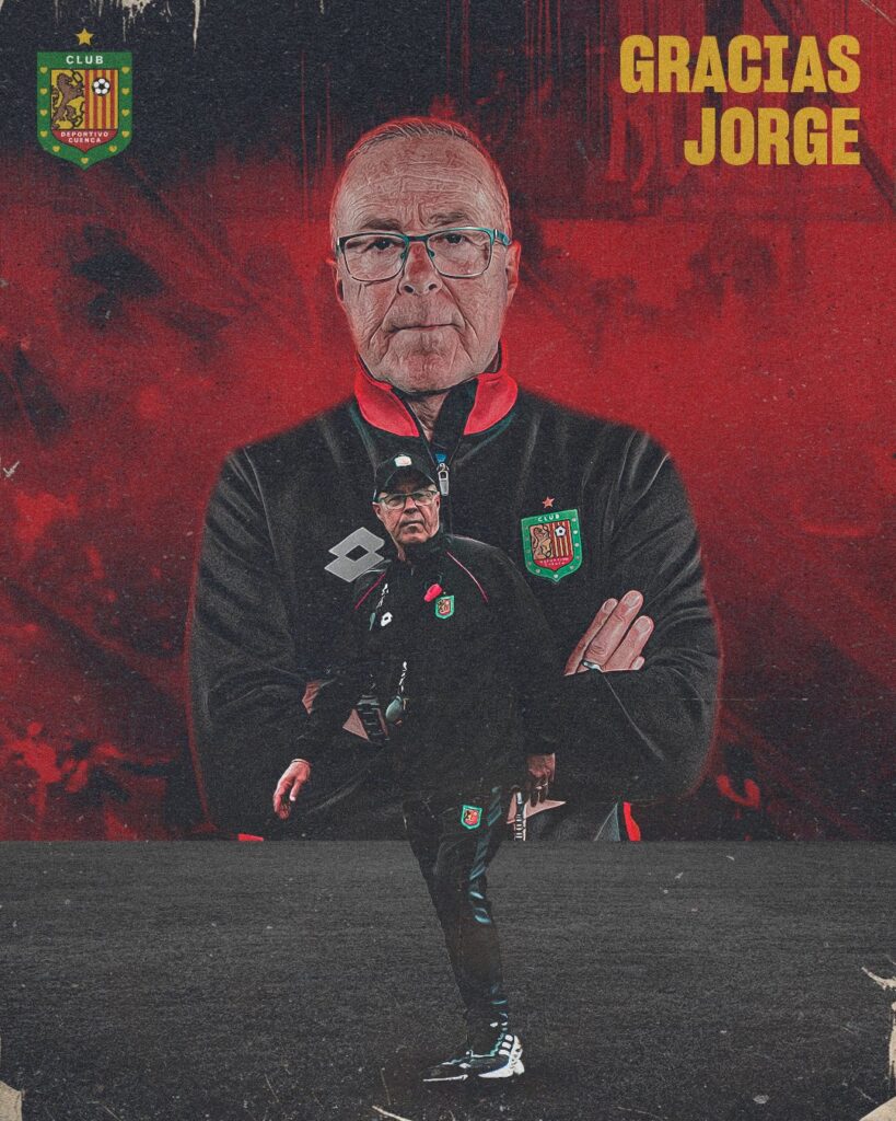 Jorge Célico deja el banquillo de Deportivo Cuenca tras acuerdo con la dirigencia