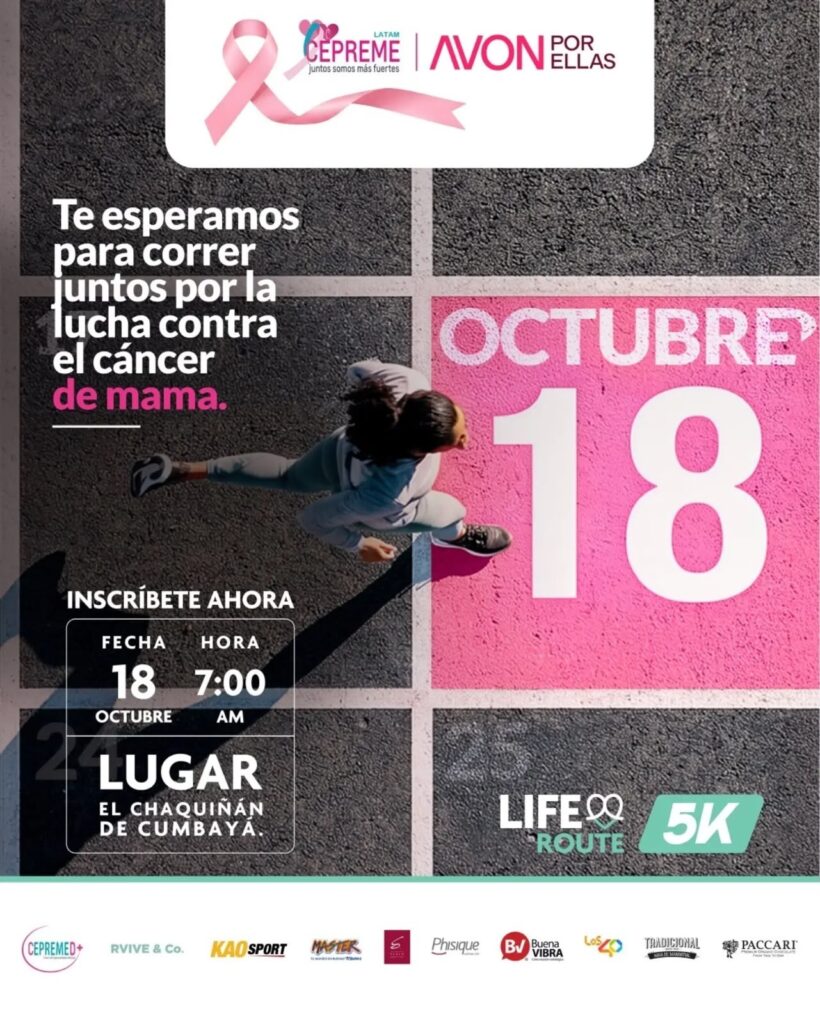 Este fin de semana se corre la Life Route 5k por la prevención y la lucha contra el cáncer de mama